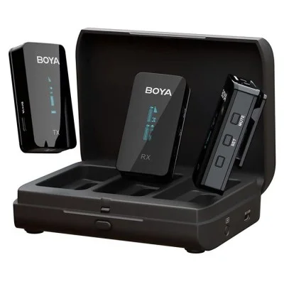 BOYA 2.4GHz Wireless Microphone (2transmitters+1receiver) - Black